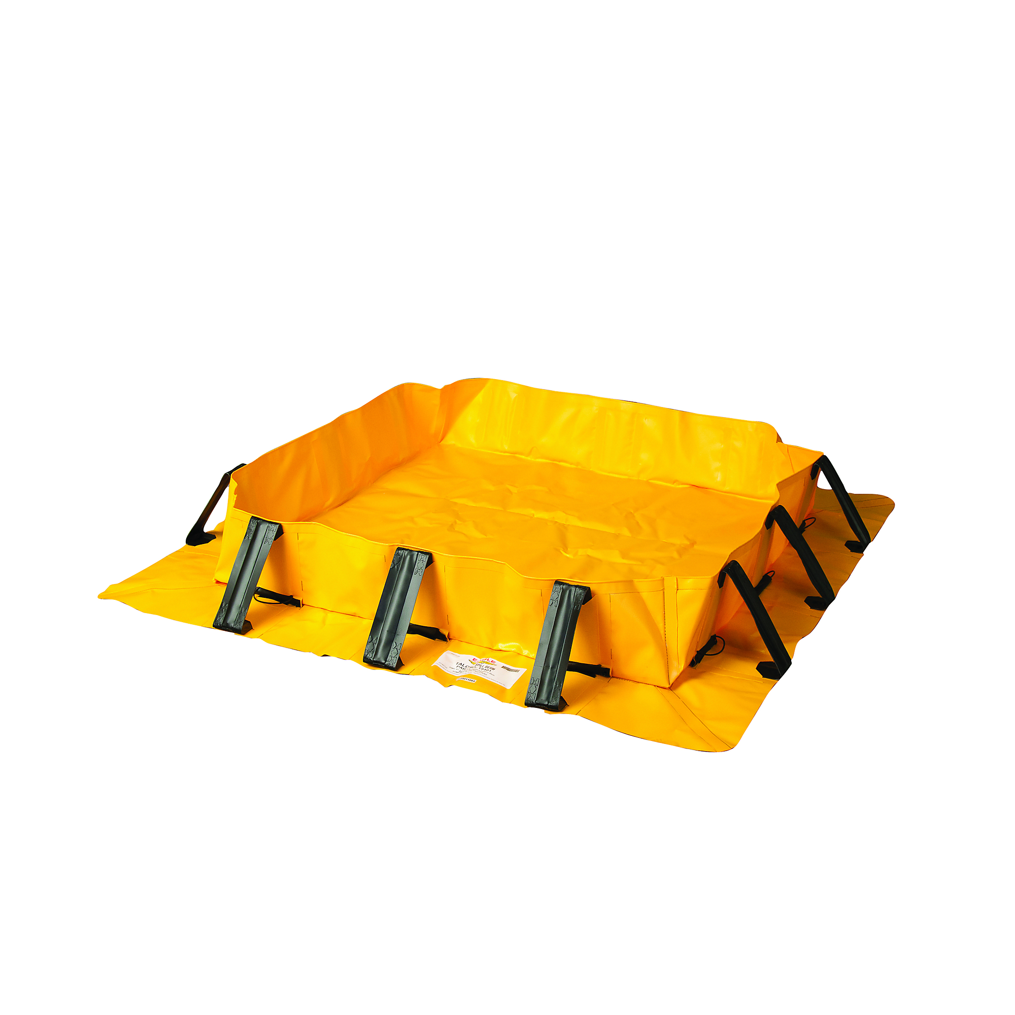 Eagle Talon Spill Berm — 8ft. x 8ft. x 8in., 320-Gal. Capacity, Vinyl-Coated Polyester, Yellow, Model# T8406